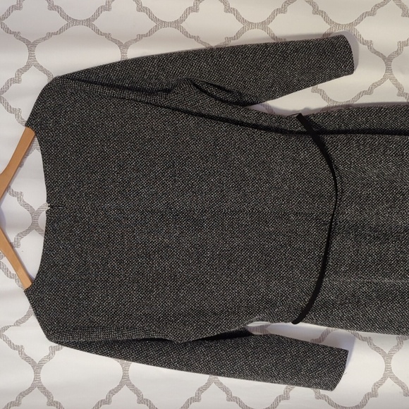 Lauren Ralph Lauren Black Label Banon 3/4 Sleeve Shift Dress Black/Ivory Size 14 - Picture 5 of 11